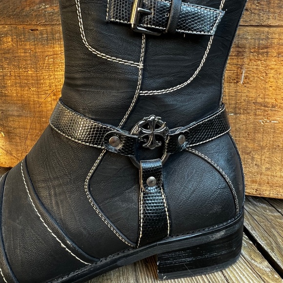Vintage 90\'s Rocker Boots Classic Black main image 9